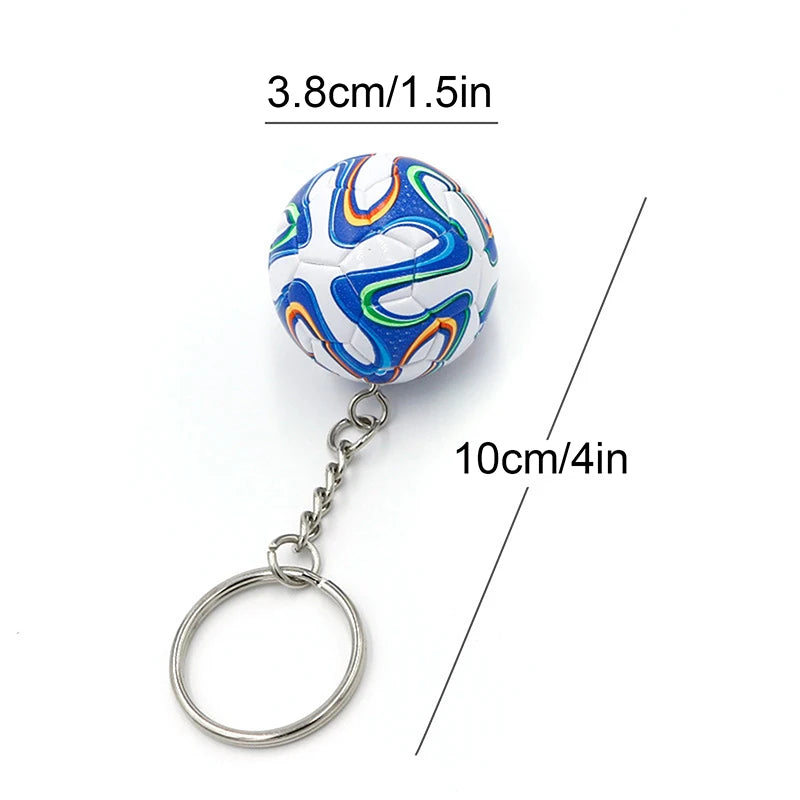 Llavero de Fútbol 3D en Cuero PU - Hombres y Mujeres