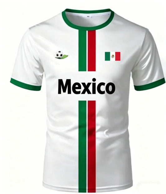 Camiseta Casual Bandera de México - Fanático del Fútbol