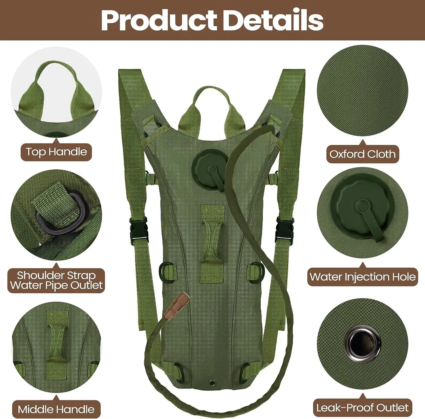 Mochila de Hidratación 3L - Impermeable para Deporte