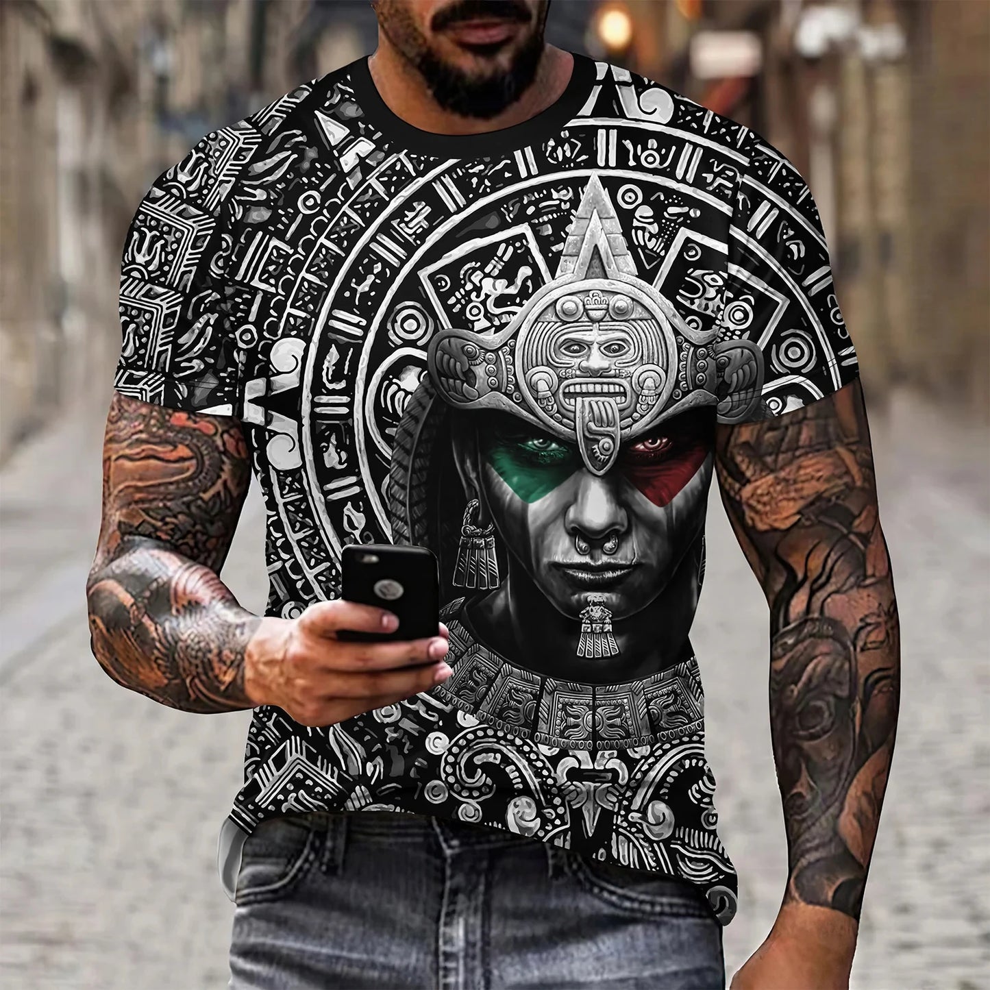 Camiseta México Bandera y Águila - Oversized Casual