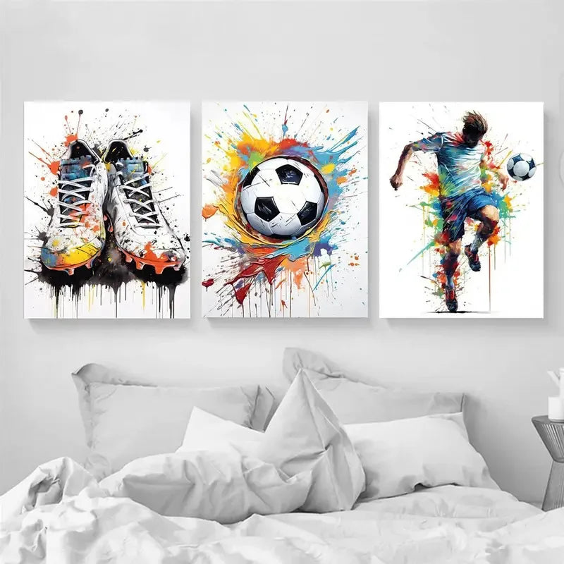 Cuadro Grafiti de Fútbol - Estilo Moderno