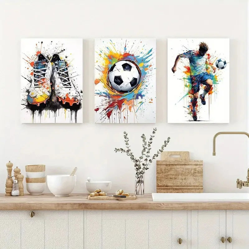 Cuadro Grafiti de Fútbol - Estilo Moderno