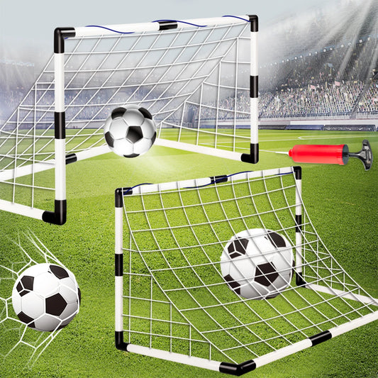 Portería Plegable con Balón y Bomba - Juguete Deportivo Infantil