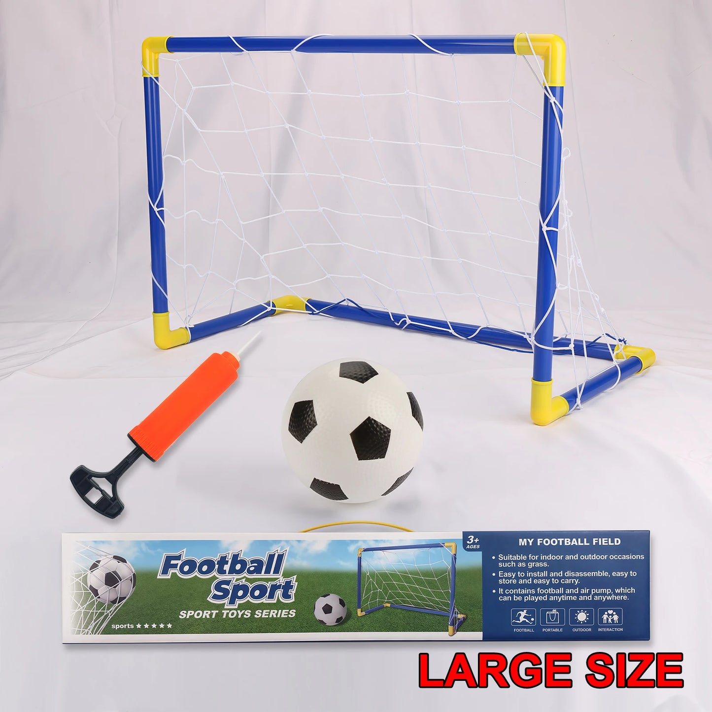 Set Portátil de Portería Micro - Completo con Balón y Bomba