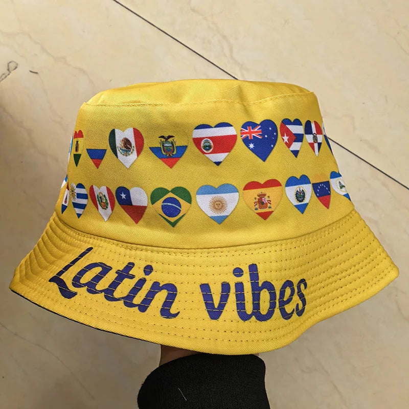Gorra Pescador Banderas de Países - Multi-diseño Reversible