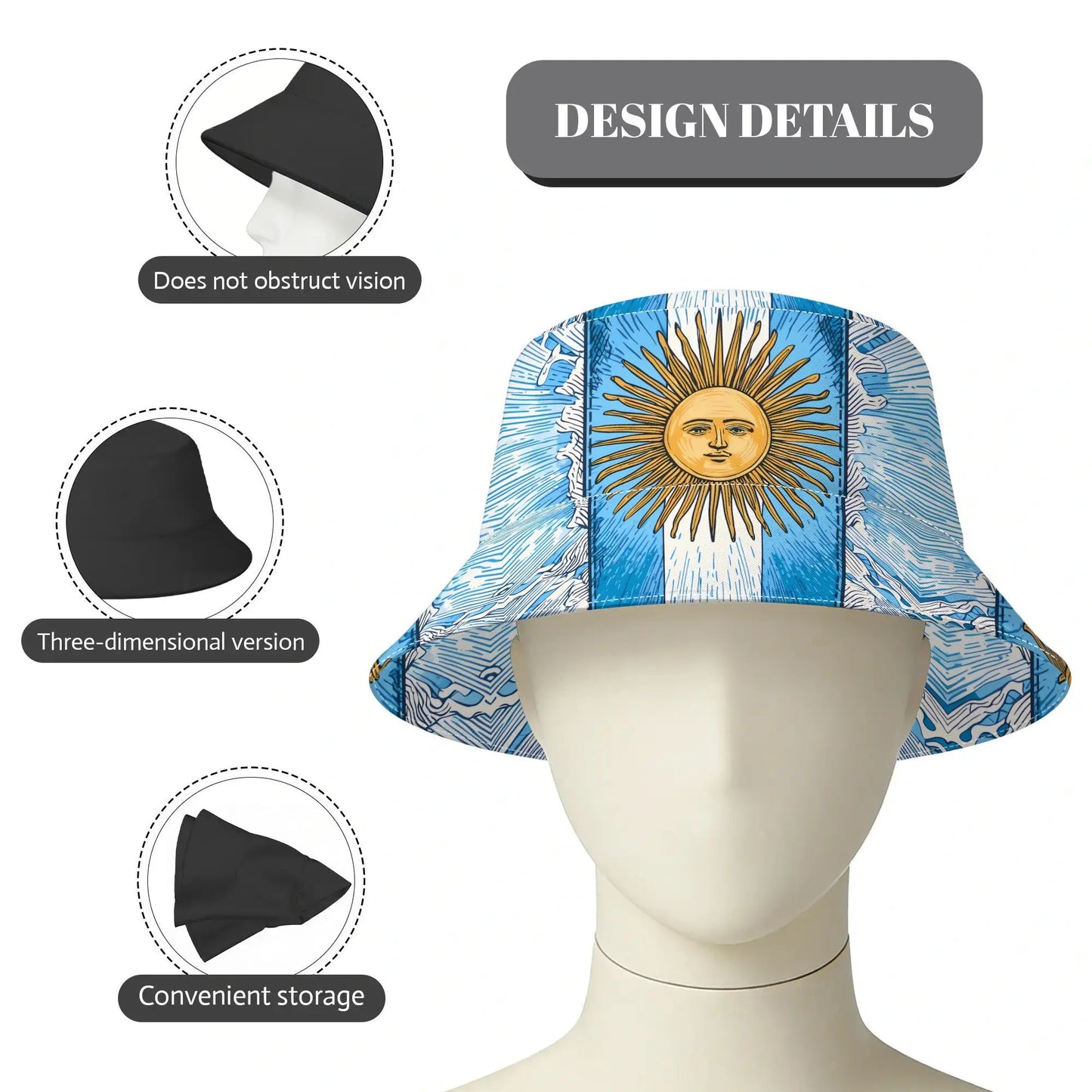 Gorra Pescador Argentina - Hombres, Mujeres y Jóvenes